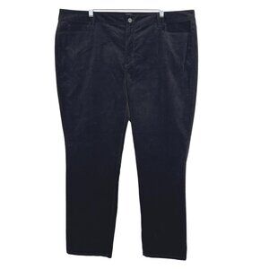 Talbots Heritage Velvet‎ Pants Size 22W Black Cotton Polyester NWT PT-2464